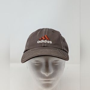 Adidas Climalite Adjustable Hat Unisex Brown With Orange Embroidered Logo